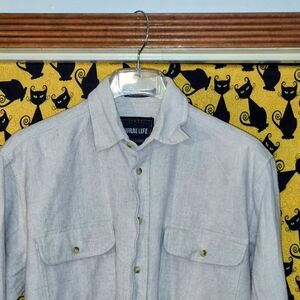 Rural Life Cream Button-Up Shirt